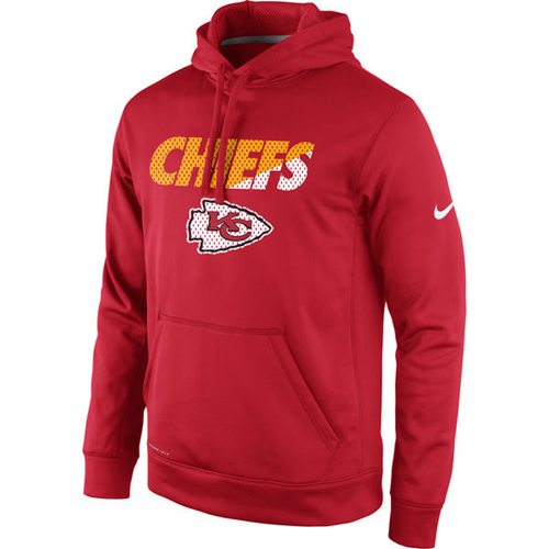 Kansas City Chiefs Nike Kick Off Staff Performance Pullover Hoodie Red - Click Image to Close